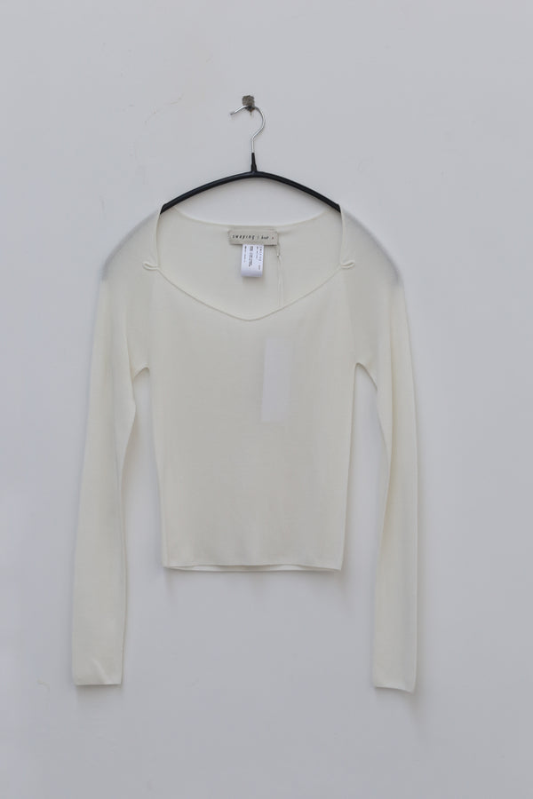 SWAYING/KNIT Ballet Open Collar Silk Shirt SW211SZ05 PS14